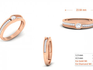 diamond couple ring 3D Print Model
