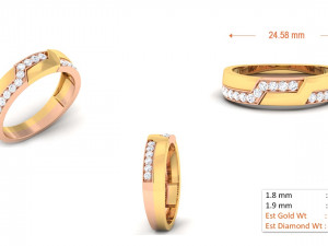 diamond couple ring 3D 打印模型