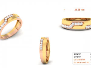 diamond couple ring 3D Print Model