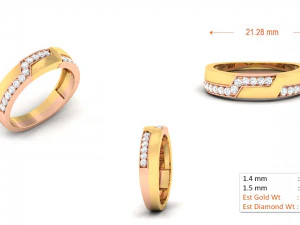 diamond couple ring 3D Print Model
