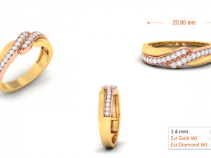 diamond couple ring 3D-printmodel