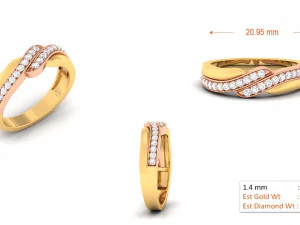 diamond couple ring 3D Print Model