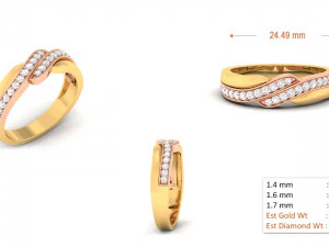 diamond couple ring 3D Print Model