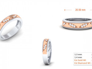diamond couple ring 3Dプリントモデル