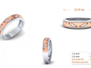 diamond couple ring 3Dプリントモデル