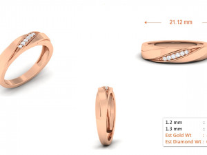 diamond couple ring Modelo de Impressão 3D
