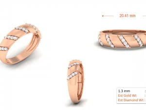 diamond couple ring 3D Print Model