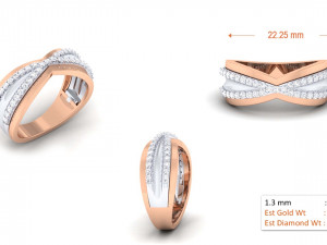 diamond couple ring 3D-printmodel