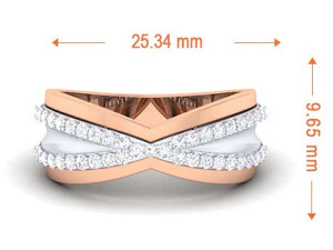 diamond couple ring 3D Print Model