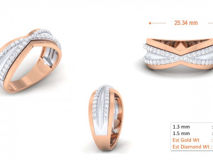 diamond couple ring 3D-printmodel