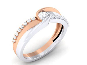 diamond couple ring 3D Print Model