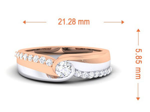 Diamant-Paarring 3D Druckmodell