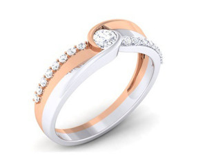 Diamant-Paarring 3D Druckmodell