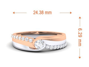 Diamant-Paarring 3D Druckmodell