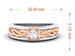 diamond couple ring 3D Print Model