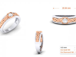 diamond couple ring Modelo de Impressão 3D