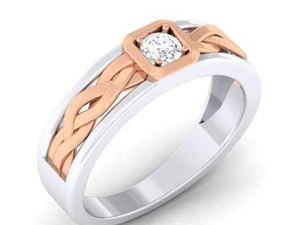 diamond couple ring 3D Print Model