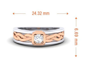 diamond couple ring 3D Print Model