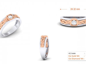 diamond couple ring Modelo de Impressão 3D