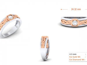 diamond couple ring 3D Print Model