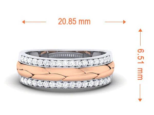 diamond couple ring 3D Print Model
