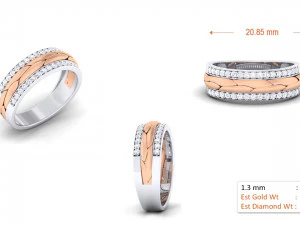 diamond couple ring 3D Print Model