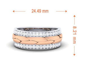 diamond couple ring 3D Print Model