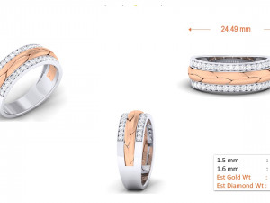 diamond couple ring Modelo de Impressão 3D