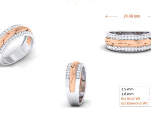 diamond couple ring 3D Print Model