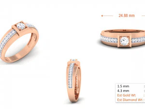 diamond couple ring 3D Print Model