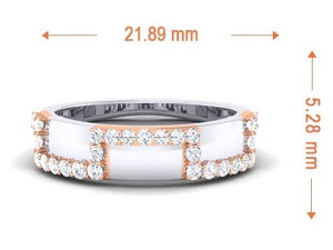 diamond couple ring 3D Print Model