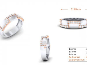diamond couple ring 3D Print Model