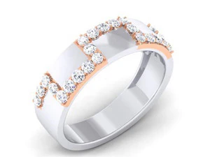 diamond couple ring 3D Print Model
