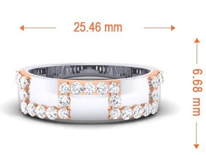 diamond couple ring 3D Print Model