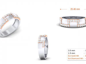 diamond couple ring 3D Print Model