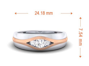 diamond couple ring 3D Baskı Modeli