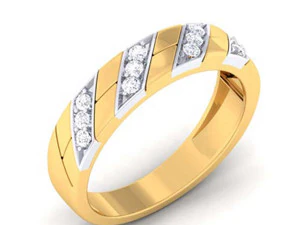 钻石情侣戒指 3D 打印模型