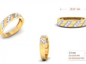 diamond couple ring 3D Print Model