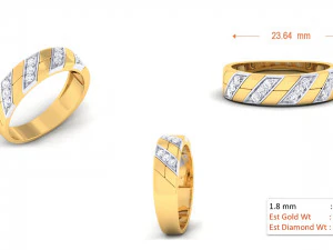 diamond couple ring 3D Print Model