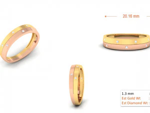 diamond couple ring 3D Print Model