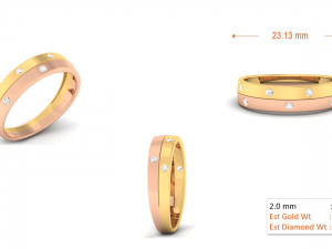 diamond couple ring 3D प्रिंट मॉडल