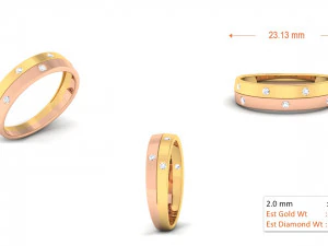 diamond couple ring 3D Print Model