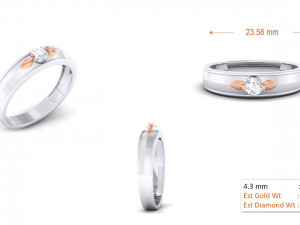 diamond couple ring 3D 打印模型