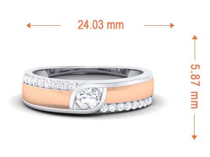 diamond couple ring 3D Print Model