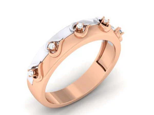 女性用カクテルリング 3Dプリントモデル