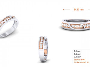diamond couple ring 3D Baskı Modeli