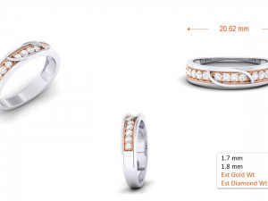 diamond couple ring 3D Baskı Modeli