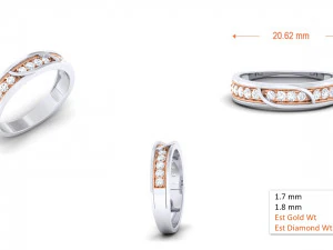 diamond couple ring 3D Print Model