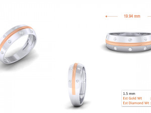 diamond couple ring 3Dプリントモデル
