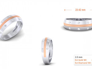 diamond couple ring 3D Print Model